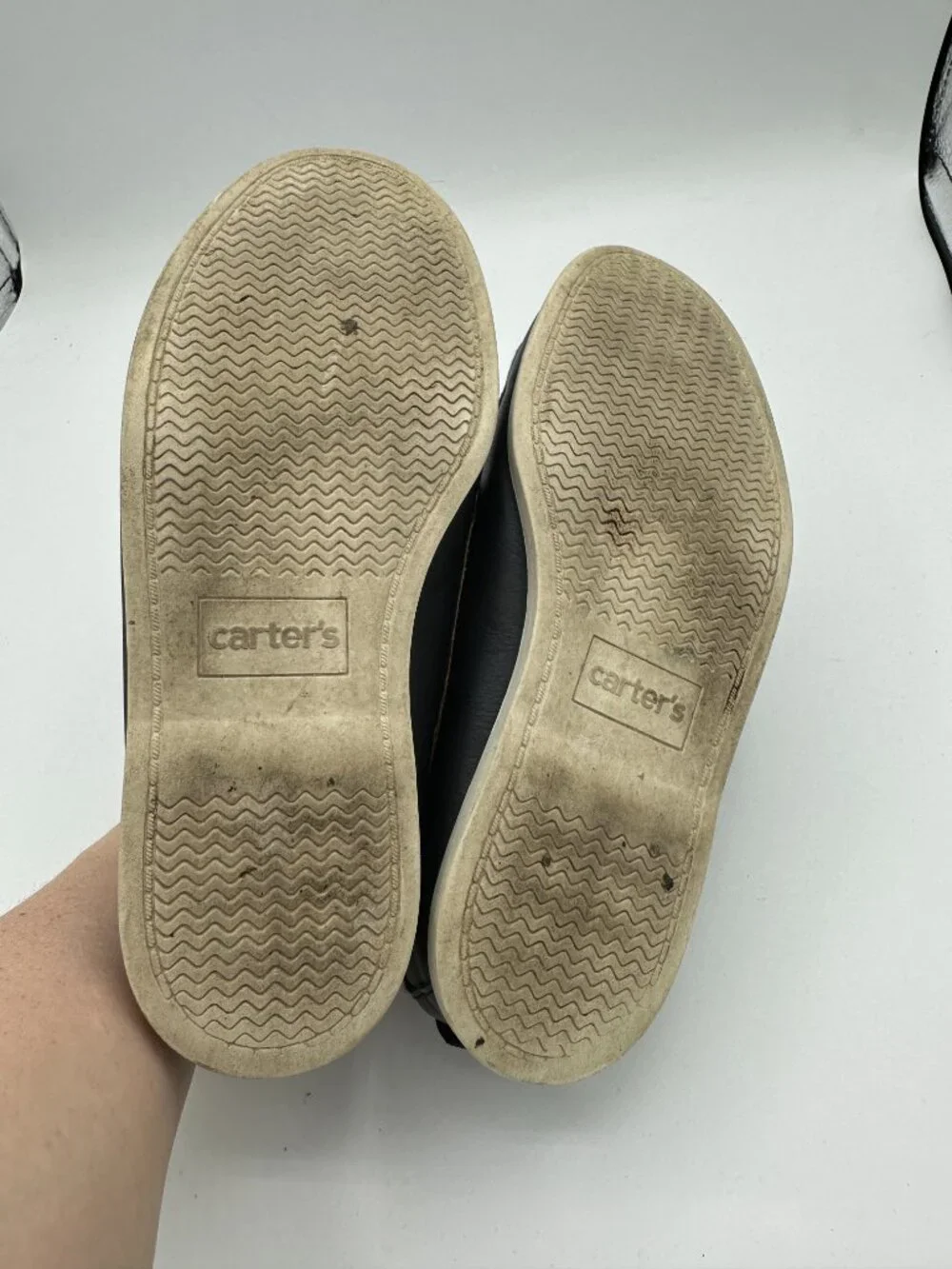Carter's Toddler Boat Shoes Faux Leather Blue Boys Size 2